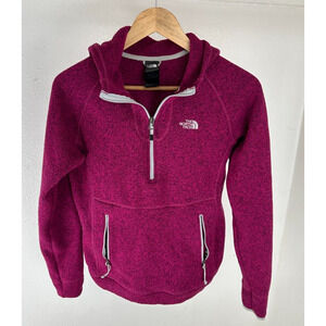 The North Face Women’s 1/4 Zip Hooded Fleece Pullover Size S Hoodie Sweatshirt